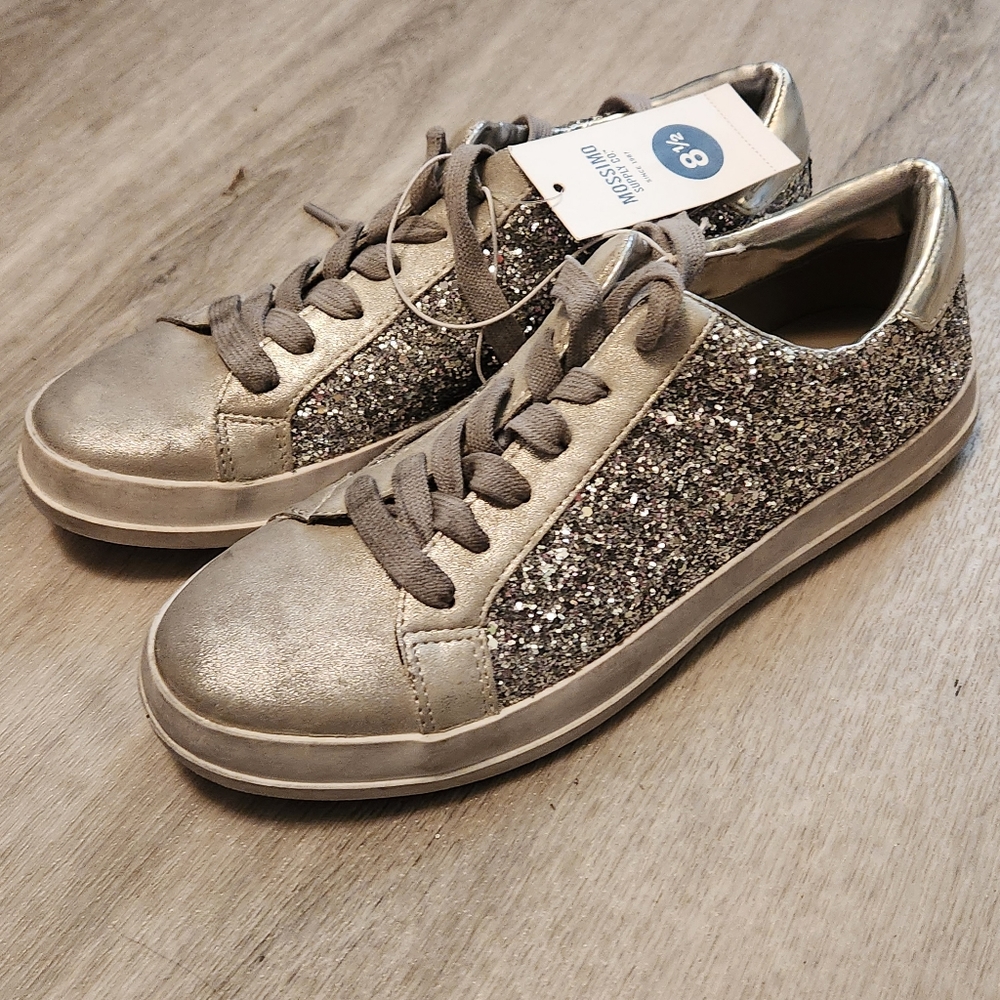 NWT Mossimo Supply Co Metallic Glitter Sneakers Size 8.5